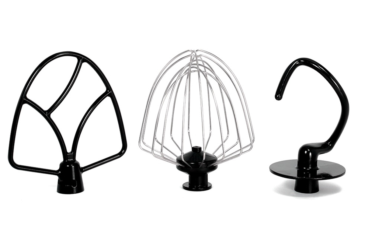 Απεικονίζονται τα εξαρτήματα της κουζινομηχανής.